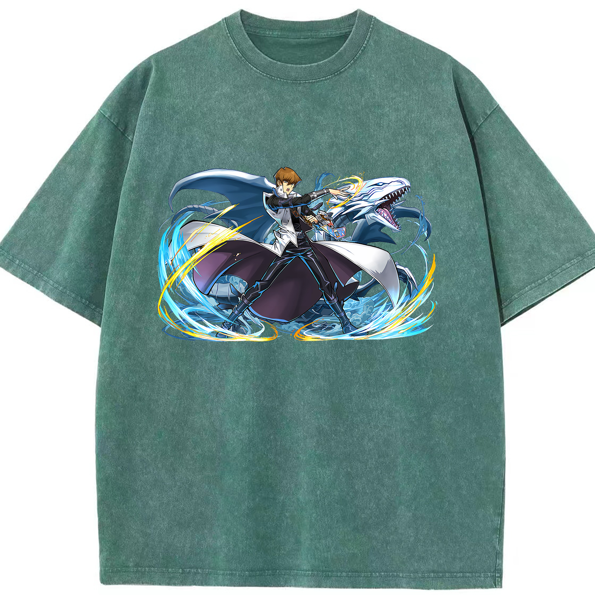 （画像用） 遊☆戯☆王 Yu-Gi-Oh! 綿100% ヴィンテージ風 半袖Tシャツ（フロントプリント）